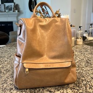 CLUCI Women’s leather backpack purse in Khaki